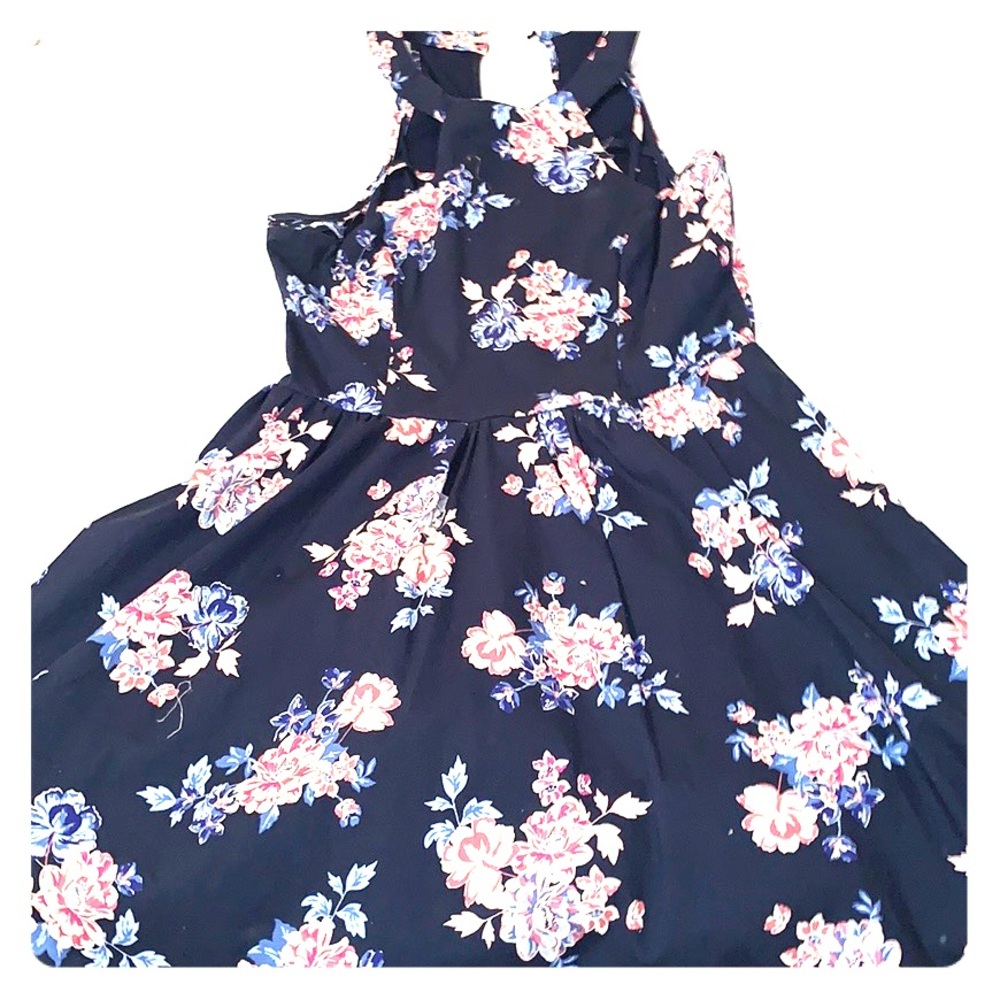 Floral zip-up sun dress